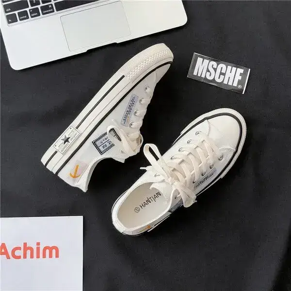 Womens Candy Color Sneakers | UV-Resistant Low-Top Lace-Up Shoes in White, Aqua, Black, Top White, Top Aqua, Top Black
