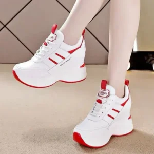 Jushicloth Women Fashion Platform Lace-Up Sneakers