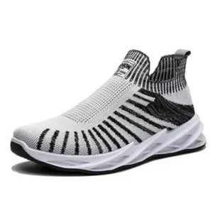 Jushicloth Men'S Fashion Mesh Breathable Lightweight Stripe Sneakers