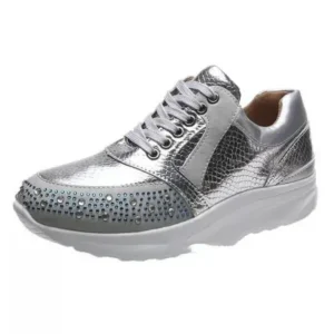 Jushicloth Women Fashion Rhinestones Sneakers