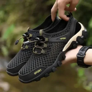 Jushicloth Men Fashion Mesh Wear-Resistant Hiking Sneakers