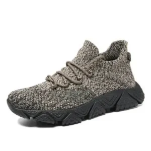 Jushicloth Men Fashion Solid Color Woven Breathable Sneakers