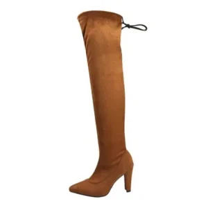 Jushicloth Women Fashion Plus Size Solid Color Over The Knee Boots