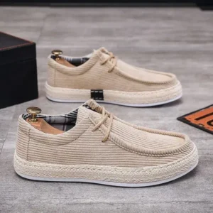 Jushicloth Men'S Fashion Breathable Stripe Canvas Shoes