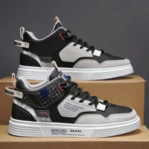 Jushicloth Men'S Fashion High Top Color Block Sneakers