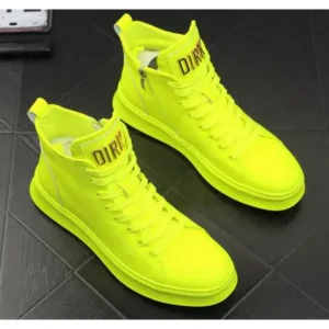 Jushicloth Men'S Fashion Bright Color High-Top Sneakers