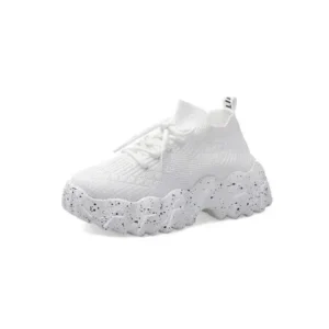 Jushicloth Women Casual Mesh Breathable Platform Sneakers