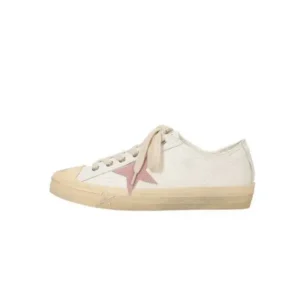 Jushicloth Women Fashion Casual Lace-Up Pink Star Sneakers