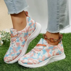 Jushicloth Summer Women Fashion Breathable Casual Colorful Printed Sneakers