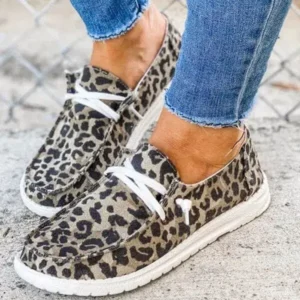 Jushicloth Women Leopard Casual Flat Loafers Shoes