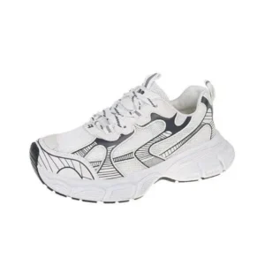 Jushicloth Women Fashion Distinctive Color Changing Lace-Up Comfortable Breathable Thick-Soled Sneakers