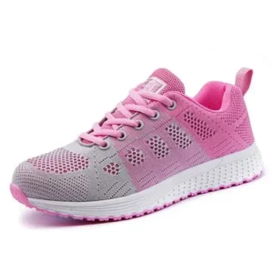 Jushicloth Women Fashion Casual Color Blocking Lace-Up Mesh Breathable Sneakers