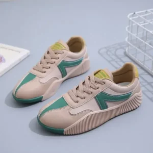 Jushicloth Women Fashion Color Block Breathable Sneakers