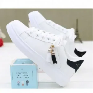 Jushicloth Women Fashion Flat Solid Color Lace-Up Sneakers