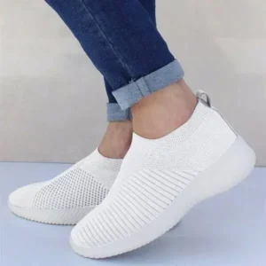 Jushicloth Women Fashion Fly Woven Breathable Sneakers