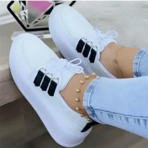 Jushicloth Women Fashion Lace-Up Sneakers