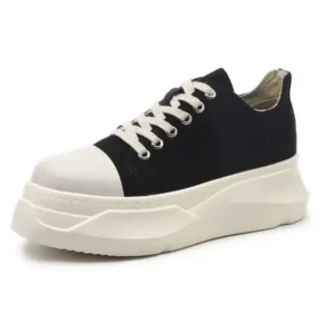 Jushicloth Women Casual Breathable Low Top Canvas Platform Shoes