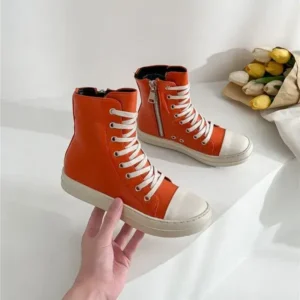 Jushicloth Orange Up Platform High Top Casual Shoes