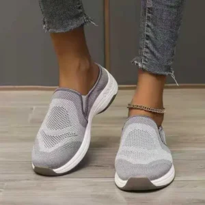 Jushicloth Women Fashion Fly Knit Casual Colorblock Flat Sneakers