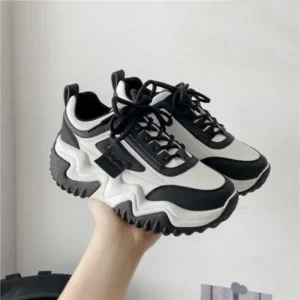 Jushicloth Women Fashion Solid Color Platform Casual Sneakers